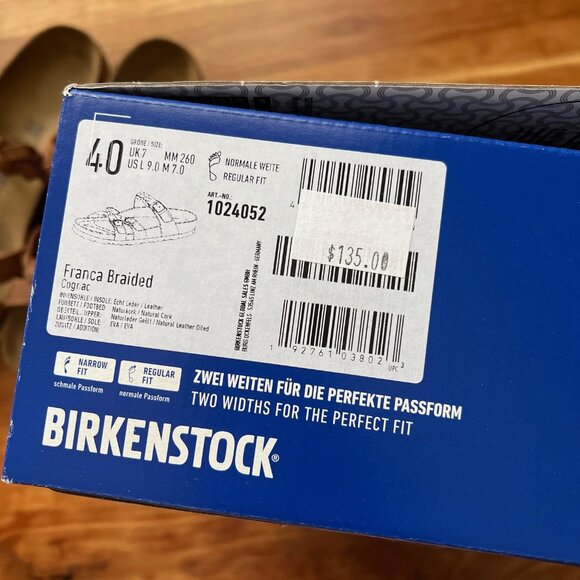 NEW** Birkenstock Franca Braided Cognac Sandal - Picture 4 of 4